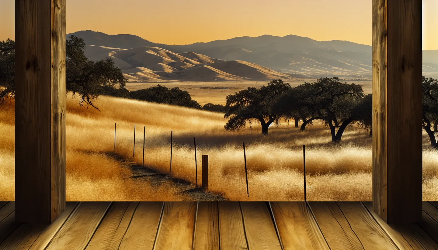 Porch view overlooking a vacant lot for sale in California