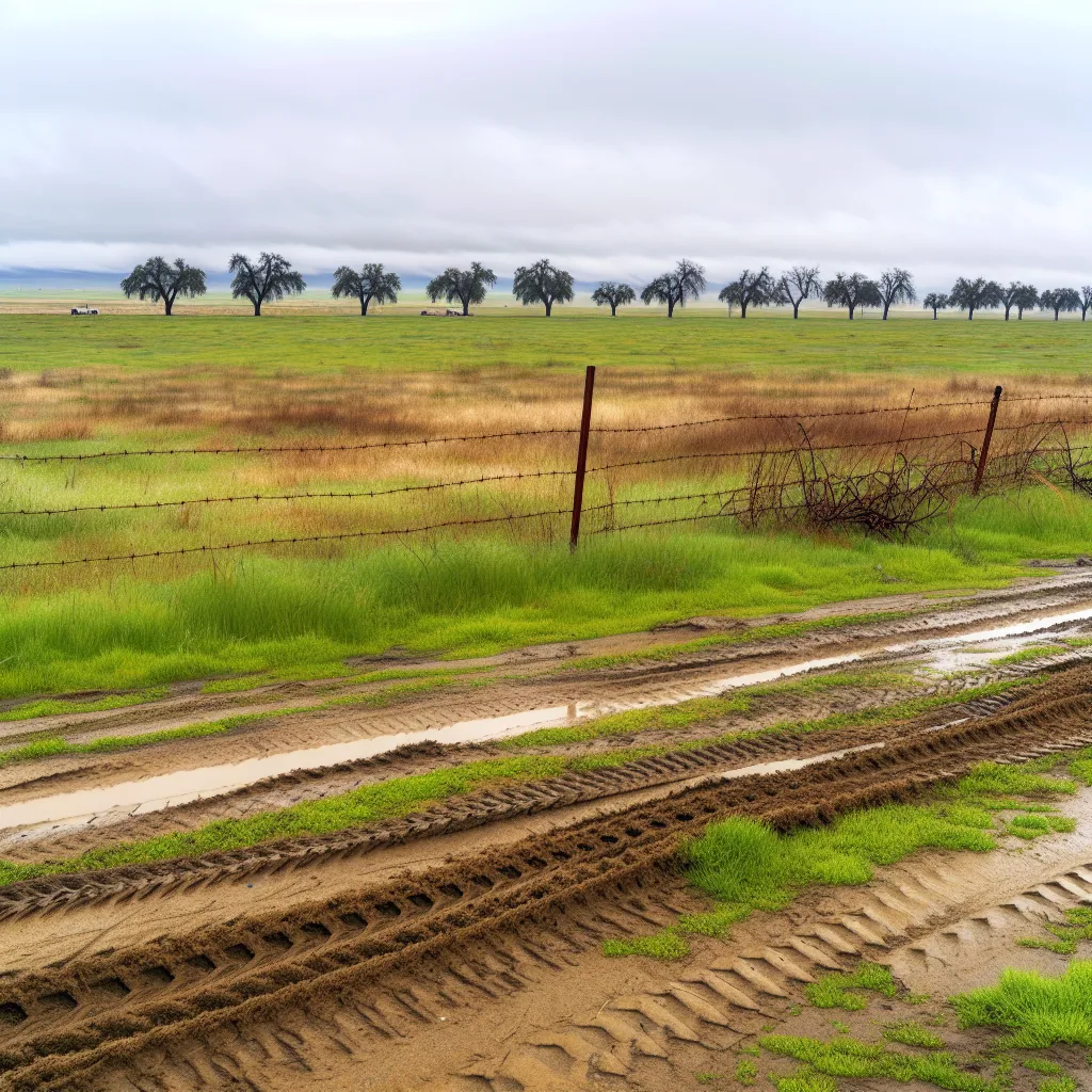 Rural acreage with open grassland and conifer forest in Lancaster, California