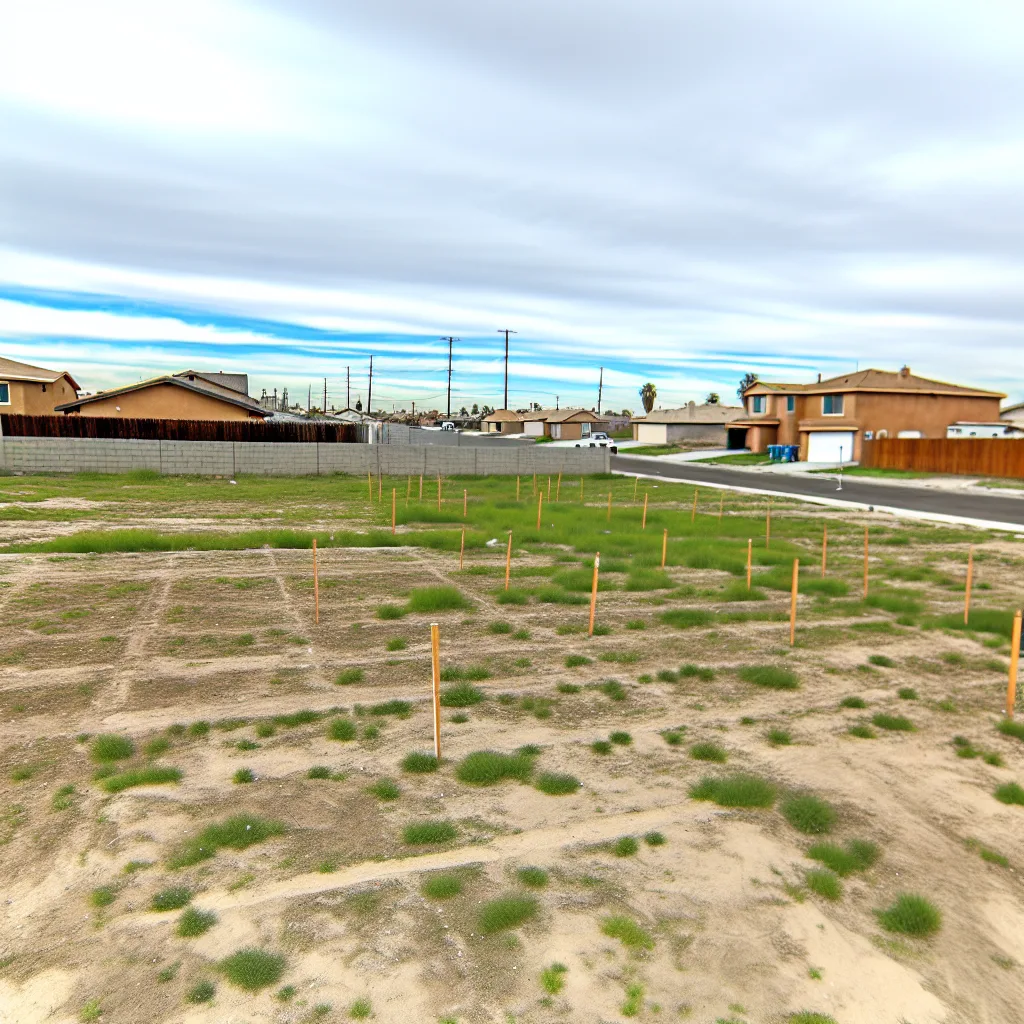 Cleared vacant residential lot for sale in El Centro, California