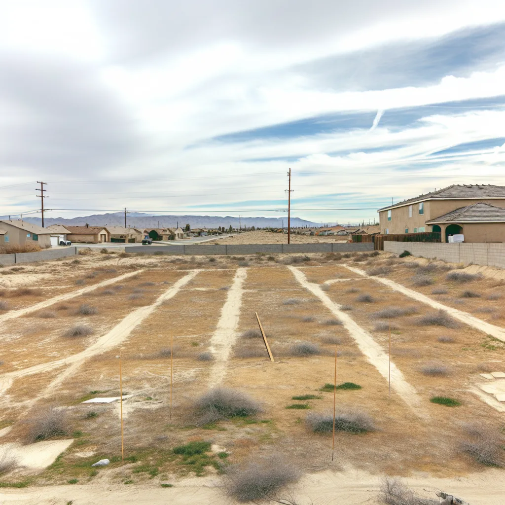 Cleared vacant residential lot for sale in Kern County, California