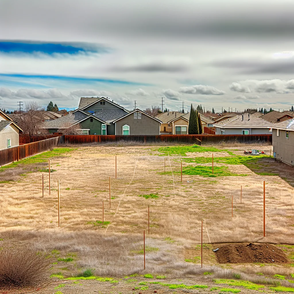 Cleared vacant residential lot for sale in Redding, California