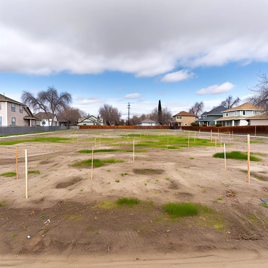 Cleared vacant residential lot for sale in Sacramento, California
