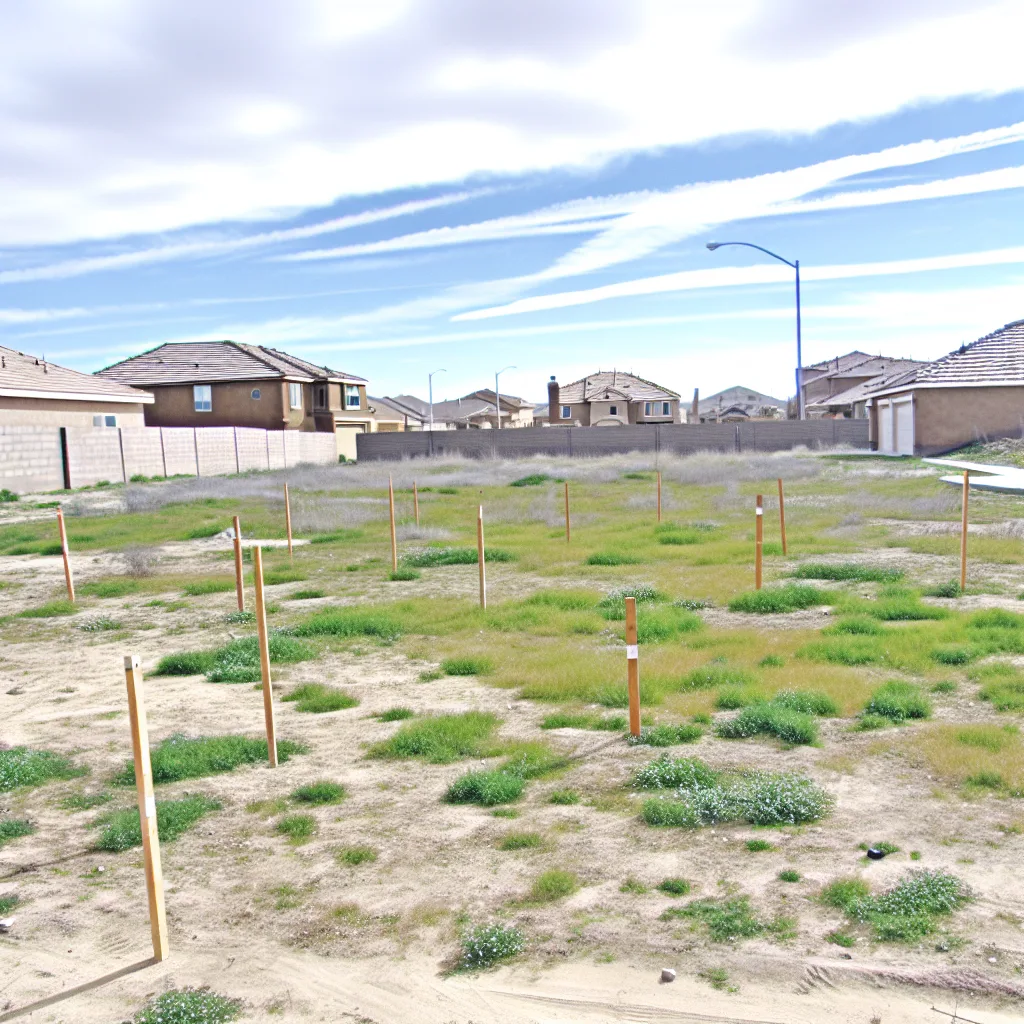 Cleared vacant residential lot for sale in San Bernardino County, California